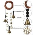 Magical Witch Bells Wind Chimes Creative Window Ornament Evil Crystal Hanging Pendant Handmade Hanging Witch Bells Garden Decor.