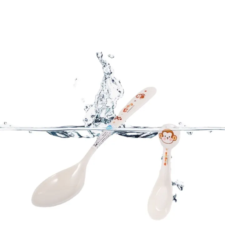 Wuhe%20A5%20food%20grade%20melamine%20cute%20monkey%20fork%20spoon%20baby%20factory%20direct%20sales%20children's%20tableware%20drop-resistant%20healthy%20and%20beautiful%20fork%20spoon%20-%20Image%205