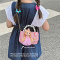 Sweet Princess Small Shoulder Bags Pearl Handle Children's Chain Crossbody Bag Lovely Doll Baby Girls Handbags Accessories Purse.