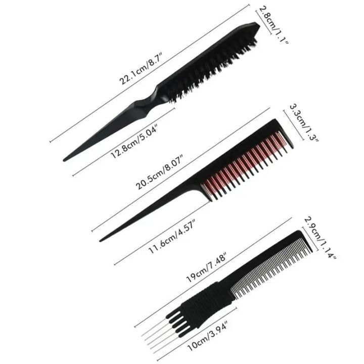 %E3%80%90Daily%20Necessities%20For%20Anyone%20Store%E3%80%913pcs/Set%20Hair%20Brush%20Rat%20Tail%20Comb%20Styling%20Hairbrush%20Straight%20Curly%20Hair%20Brush%20Women%20Hairdressing%20Salon%20-%20Image%203