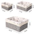 Rattan Desktop Storage Box Woven Snack Cosmetics Toy Storage Basket Household Fabrics Coffee Table Sundries Key Basket. 