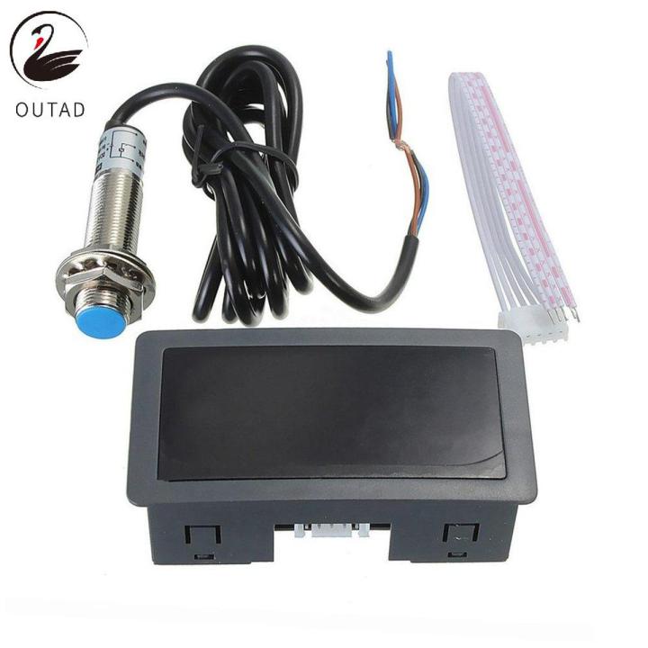 Nax 4 Digital Led Tachometer Rpm Speed Meter + Hall Proximity Switch Sensor Set