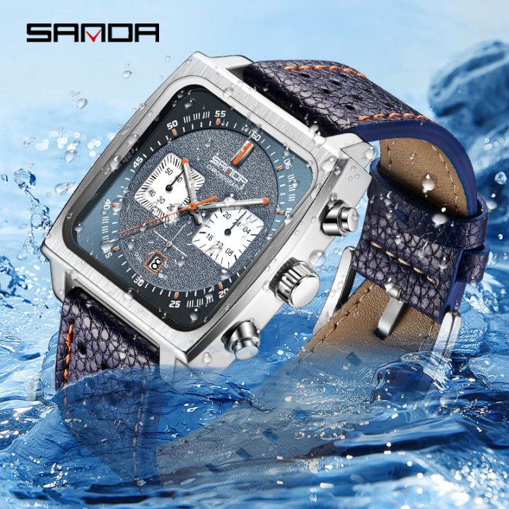Sanda%20Hot%20Selling%20New%20Quartz%20Watch%20with%20Three%20Eyes%20and%20Six%20Needles,%20Trendy%20Men's%20Square%20Waterproof%20Band%20Calendar%20Watch,%20One%20Piece%20for%20Shipping%20-%20Image%203