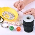 Kaitun 2 mm Elastic Cord Stretch String Elastic Beading Cord Craft Thread for Jewelry Making (Black). 