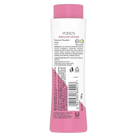 POND'S%20Dream%20Flower%20Fragrant%20Talc%20Powder%20with%20Vitamin%20B3%20-%20100gm%20-%20Image%202