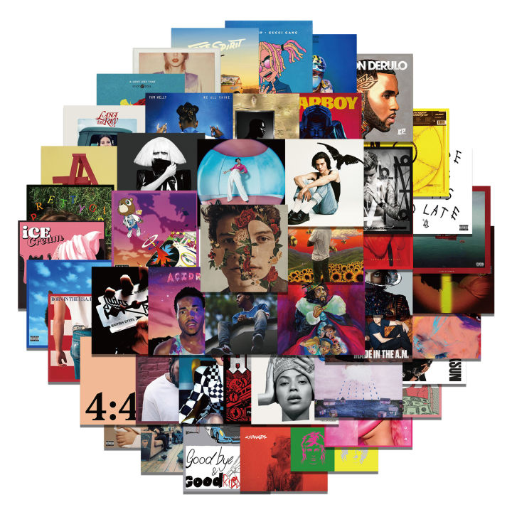 55PCS%20Music%20Album%20Cover%20Sticker%20Waterproof%20Decorative%20Decal%20Luggage%20Notebook%20Guitar%20Cup%20Sticker%20Wholesale%20-%20Image%202
