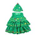 New Year Kids Santa Tree Toddler Baby Green Xmas Clothes Party Green Dress Set For Children Christmas Costume Christmas Tree Set. 