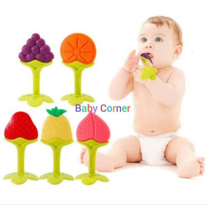 Baby Silicone Tether Toy Fruit Shape 1 pcs (Multicolor)