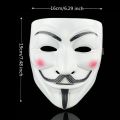 1pc Halloween Face Mask Black White V For Vendetta Hackers Cos Mask Halloween Cosplay Party Diy Masks Anime Anonymous Headwear. 