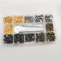 240Pcs/Set Leather Rivets Double Cap Rivet with 4Pcs Fixing Tools.