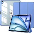 for iPad Air 4/5/6 M3 11 Inch 2025 Magnetic Slim Stand Tablet Case Transparent Acrylic Clear Back Cover.