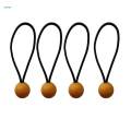 4x Bungee Cords Tie Down Straps 4mm with Ball for Tents Holding Hoses Wire 10cm.