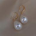 Enacolor Fashion Women Large Drop Pearl Earrings for Women Accessories. 
