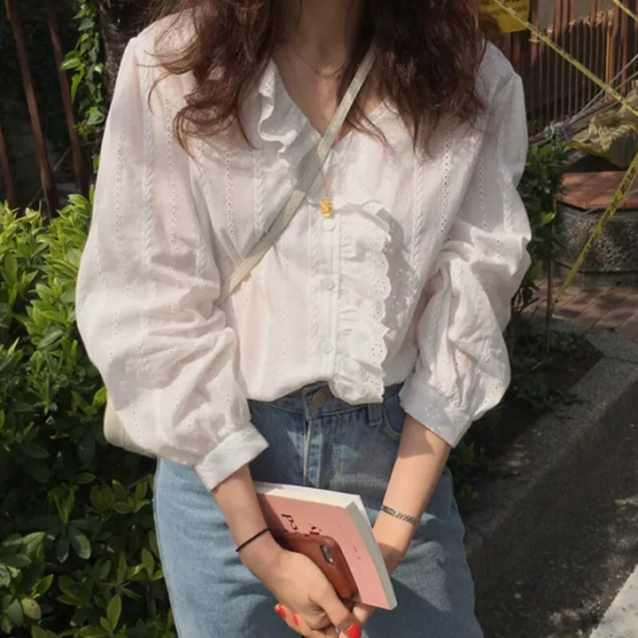 Blusas%20Cotton%20Loose%20Women%20Blouses%20Ruffles%20V-neck%20Long%20Sleeve%20Female%20Shirt%20Tops%20Spring%20New%20Office%20White%20Blouses%20Women%20Casual%208561%20-%20Image%204