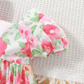 Summer New Baby Girl Dress Bubble Sleeves Square Neck Bow Summer Birthday Party Dress Sweet Princess Dress (0-3 Year Old Girl). 