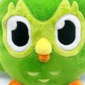 【Abandon】Lovely Green Duolingo Owl Plush Toy Duo Plushie of Duo The Owl Cartoon Anime Owl Doll Soft Stuffed Animal Children Birthday Gift.