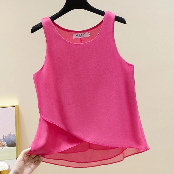 Women's%20Fashion%20RU%20Brand%20Summer%20Sleeveless%20Chiffon%20Shirt%20Tops%20Loose%20Large%20Size%20Slim%20Casual%20Women's%20Shirts%20Bottoming%20Camisole%20-%20Image%202
