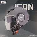 STUDDS ICON DUAL VISOR OPEN FACE HELMET Motorbike Helmet. 