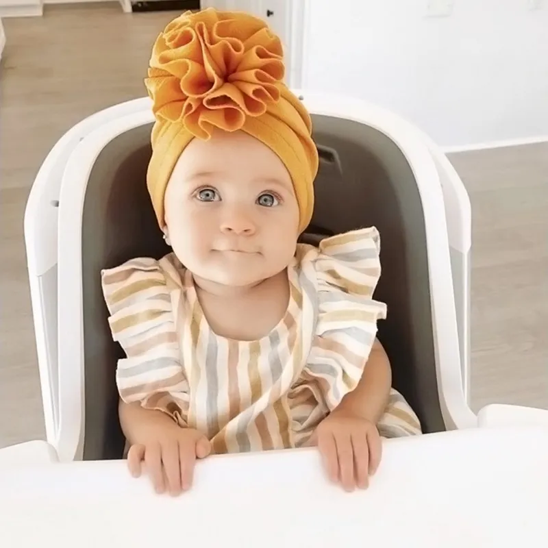 Baby Turban Hat Bowknot Soft Cotton Kids Baby Girl Hats Solid Color Newborn Cap Daraz .bd