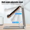 Aluminum Alloy Portable Mobail & iPad Stand Compatible 4.7-11 Inch Tablet Phone Holder Adjustable Desktop Phone Tablet Stand.