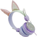 Cute Unicorn Headphones Cat Ear Headphones In Stock Headset Kids Wired Headphones With McCartoon Headphones. 
