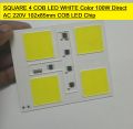 SQUARE 4 COB LED WHITE Color 100W Direct AC 220V 100W Size 102x85mm SMD LED Light Chip Pink COB LED Light 220V COB LED Light 100W COB Light COB LED Chip 220V COB LED Chip 100W Light Bulbs. 