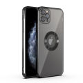 For Apple iPhone 11 Pro Max Electroplating Clear Transparent Soft TPU Phone Case Logo Showing Back Cover.