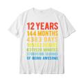 Vintage 12th Birthday Shirt Gift 12 Years Old Being Awesome T-Shirt Gift Top T-shirts High Quality T Shirt Cotton Men Leisure.