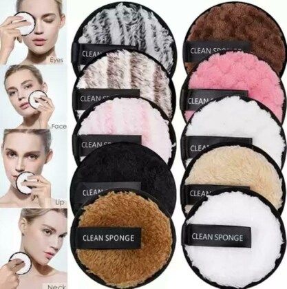 Makeup Remover Pads Microfiber Make Up Cloth Remover Face Cleansing Towel Reusable Remover Sponges Skincare Makeup Puff