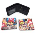 Anime One Piece PU Wallet for Women Men Cartoon Zoro Luffy Ace Figures Purse Foldable Wallet Card Holder Children Gift. 