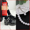 Faux Pearls Beaded Anklet Set Elastic Personality Ankle Bracelet Set For Women Girls 2 PIC. 