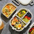 WORTHBUY Thermal Lunch Box Heat Preservation Bento Box Portable Divided Food Storage Container. 