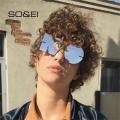SO EI Vintage Mirror Rimless Sunglasses Women Fashion Unique NO Letter Eyewear Men Punk Goggles Shades UV400 Female Sun Glasses.