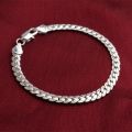【Sooledead】(NEW)5mm link gold silver color bracelet mens chain boys wholesale drop ship Jewelry. 