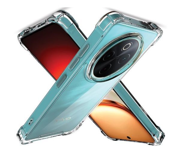 ikkme Back Cover for Vivo T4 5G / iQoo Z10 5G PC + TPU Clear Transparent Raised Edges Shockproof Protective Phone Bumper Case(Transparent)