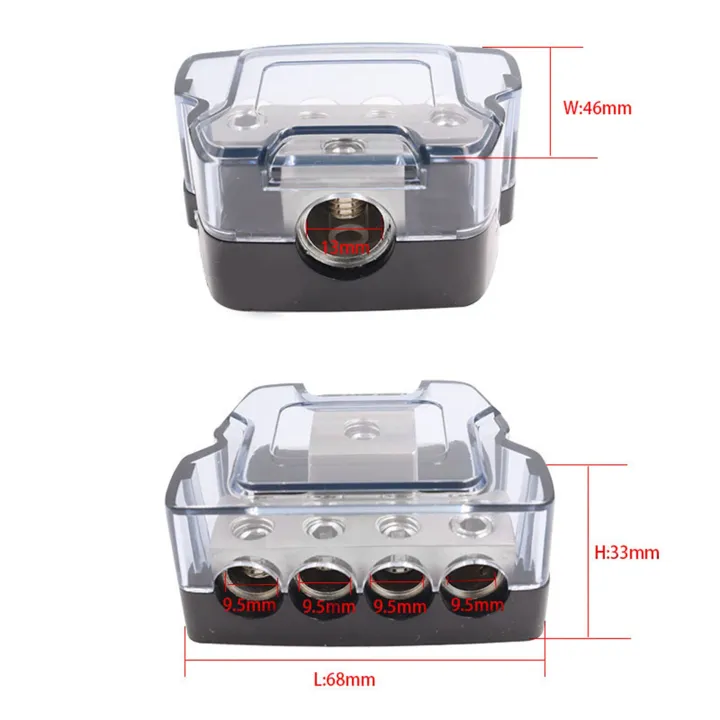 2X%204%20Way%20Power%20Distribution%20Block%201%20x%200/2/4%20Gauge%20in%20/4%20x%204/8%20Gauge%20Out%20Ground%20Distributor%20Block%20for%20Car%20Audio%20Amplifier%20-%20Image%207