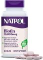 Natrol Biotin 10000 mcg for hair regrowth treatment  - 100 Counts. 