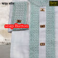 Stylish Semi Long Premium Aarong Cotton Punjabi for Men | Panjabi New Collection For Boys | White Panjabi - Panjabi - Panjabi For Men.
