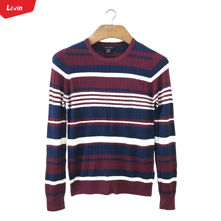 Womens%20Knitted%20Long%20Sleeve%20Striped%20Crew%20Neck%20Sweater%20Pullover%20Tops%20Jumpers%20For%20%20Ladies%20From%20Levin%20-%20Image%204