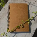 Designer Series Kraft Spiral Dotted Grid Notebook. 