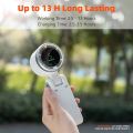 Popular Mini High-Speed Handheld Turbo Fan Smart Digital Display Wearable Personal Desk Neck Fan with Five Wind Speeds.