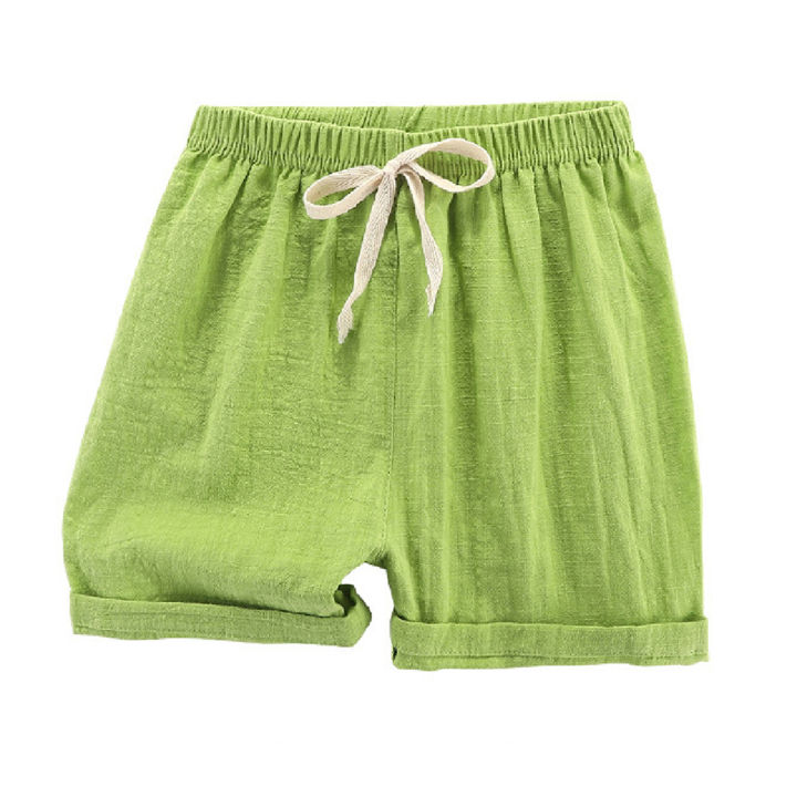 Elegantstunning%20Summer%20Kids%20Cotton%20Shorts%20Casual%20Loose%20Solid%20Color%20Short%20Pants%20For%20Boys%20Girls%203-8%20Years%20Old%20-%20Image%205