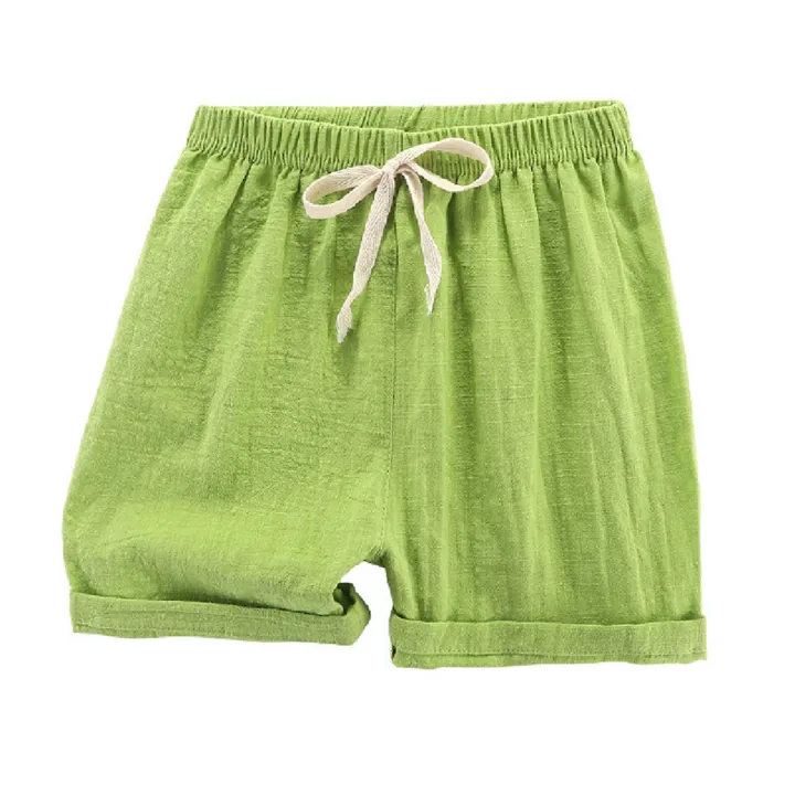 Elegantstunning%20Summer%20Kids%20Cotton%20Shorts%20Casual%20Loose%20Solid%20Color%20Short%20Pants%20For%20Boys%20Girls%203-8%20Years%20Old%20-%20Image%205