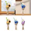 Crochet Flower Bouquet Artificial Flowers Elegant Carefully Weave Knitted Durable Floral. 