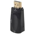 1080P Male to VGA Female Adapter Video Converter with Audio Output N3 white. 