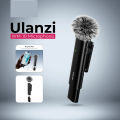 ULANZI WM-10 Wireless Lavalier Microphone, 2.4GHz Mini Lapel Mic, 10M Transmission for Video Recording, Vlogging, Interview Handheld Wireless Microphone Handle Grip Stick Plug and Play Handle Adaptor for MIH Bee Street Interview Wireless Microphone.