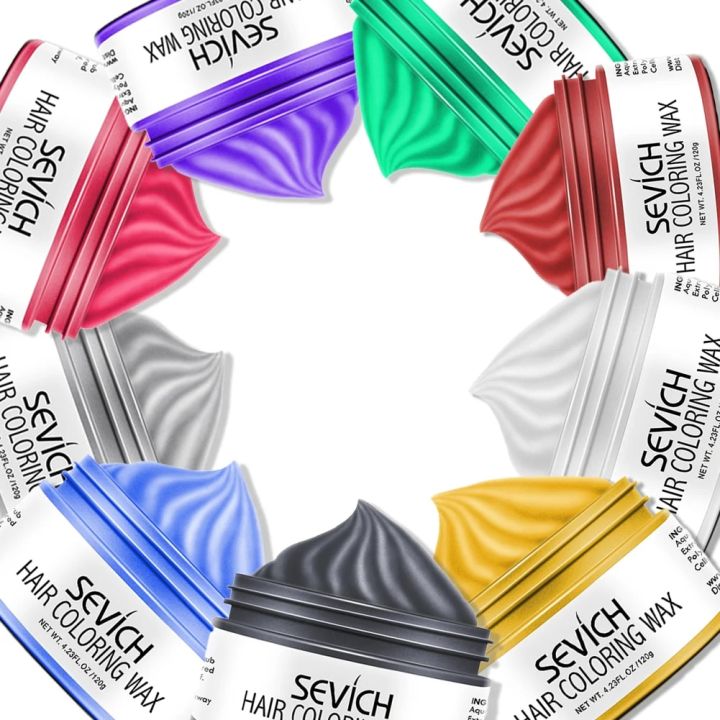 Sevich%20Hair%20Color%20Wax%20Professional%20Strong%20Hold%20Fashion%20Disposable%20Hair%20Dye%20Clay%20Unisex%20Health%20for%20Party%20Gathering%20Hair%20Styling%20-%20Image%205