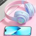 Wireless Headphones Bluetooth Headsets Foldable Game Earphone With Mic Colourful Light Headset For Xiaomi Samsung Phone PC.