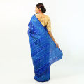 Blue Color ComfortableTangail Jamdani Saree For Women Without Blouse pieces - Home Office Partywear - Suitable Every Occasion.