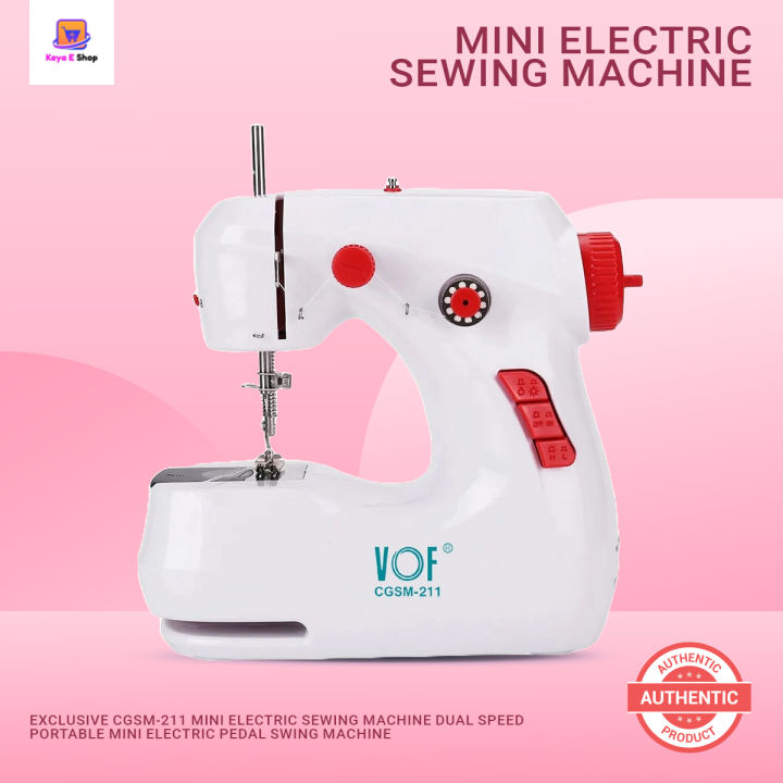 Exclusive CGSM-211 Mini Electric Sewing Machine Dual Speed Portable ...